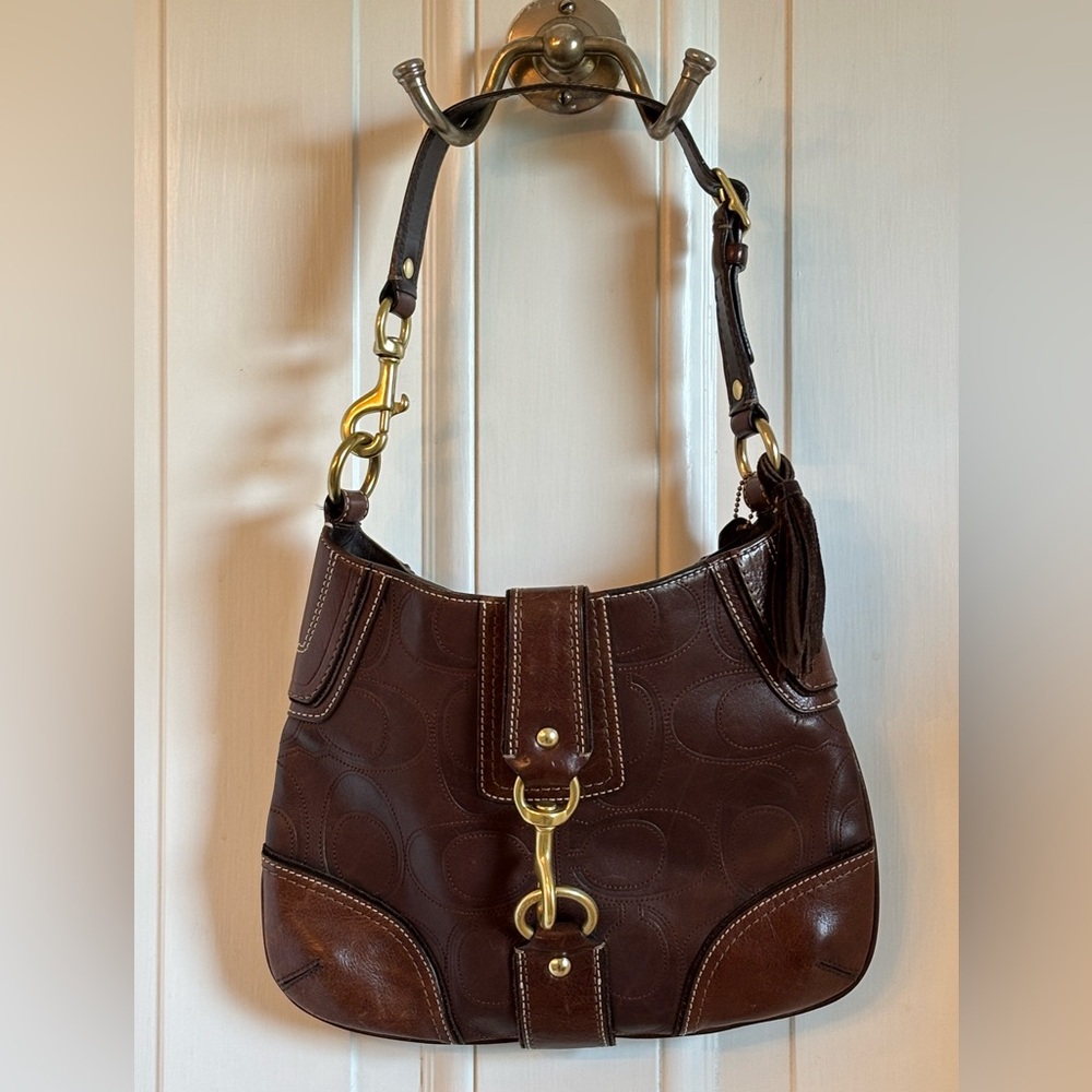 Vintage Coach Hampton shoulder hobo bag, chocolate brown